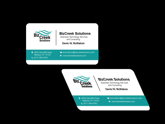 Design de Carte de Visite par Fatima MJ pour BizCreek Solutions | Design #3608151