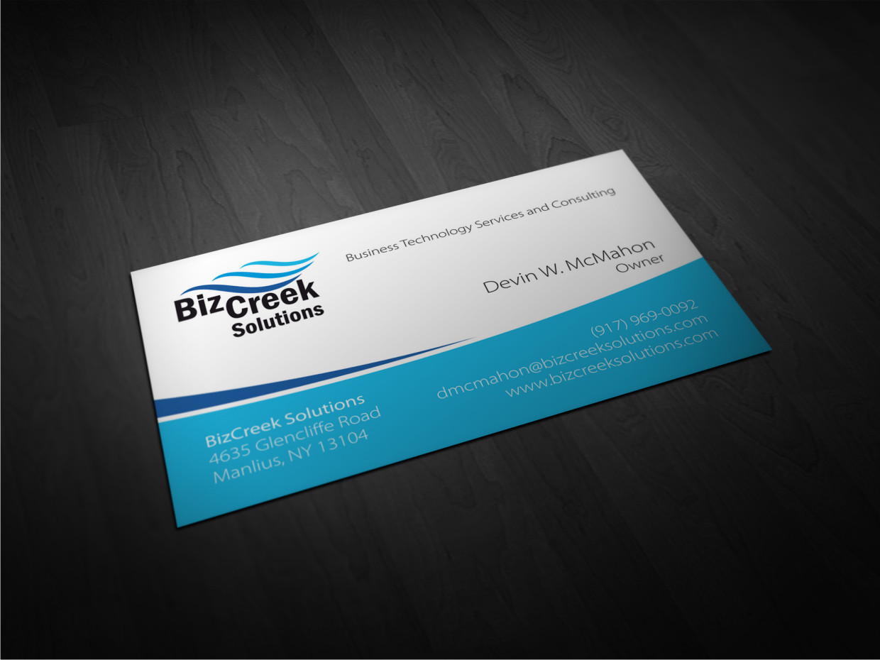 Design de Carte de Visite par Atvento Graphics pour BizCreek Solutions | Design #3578498