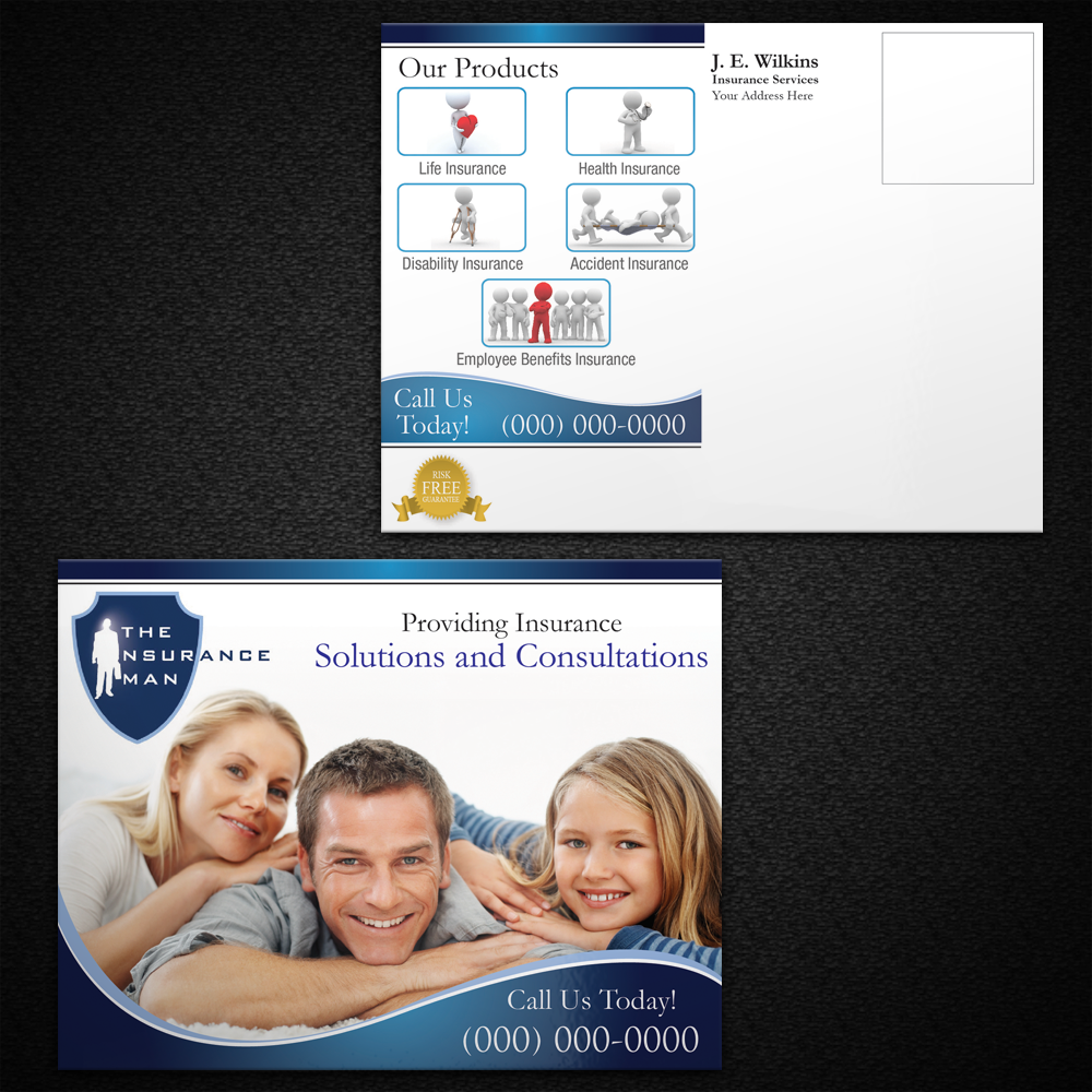Postcard Design by Mon01 for J. E. Wilkins Insurance Services | Design #3578817