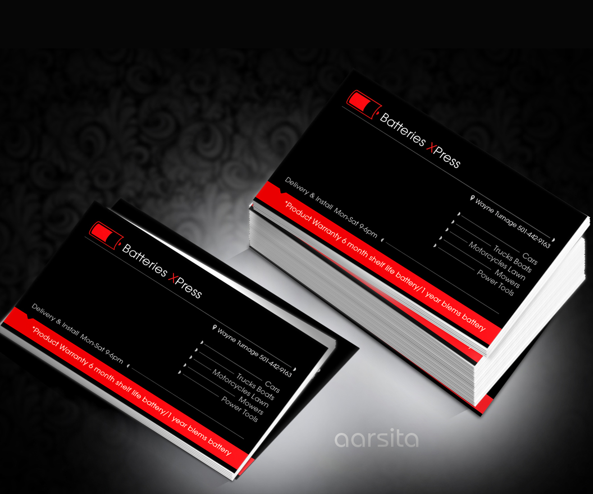 Business Card Design by aarsita for Batteries X-Press, LLC | Design #3617400