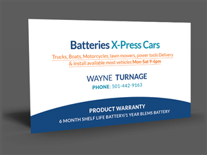 Business Card Design by  Artman for Batteries X-Press, LLC | Design: #3629257