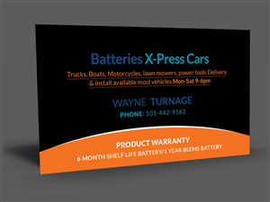 Business Card Design by  Artman for Batteries X-Press, LLC | Design: #3629571