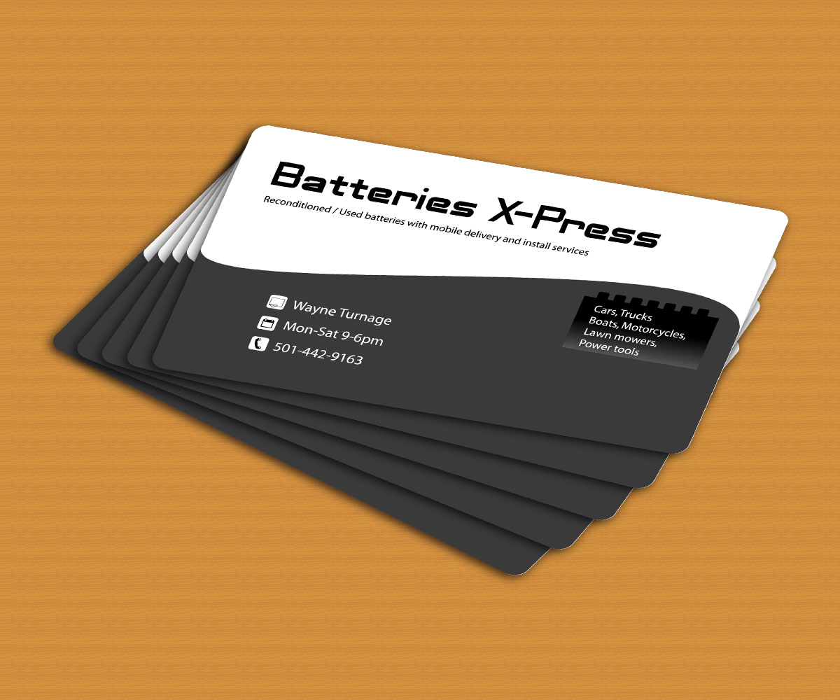 Business Card Design by Design7 for Batteries X-Press, LLC | Design #3603498