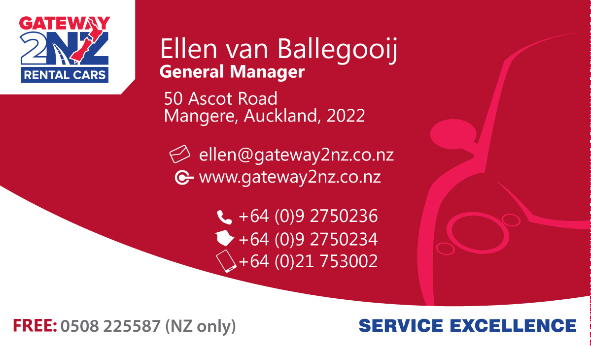 Business Card Design by CoreVms for Gateway 2 NZ Rental Cars Ltd | Design #3600467