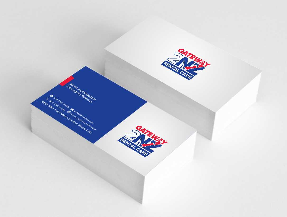 Business Card Design by AwsomeD for Gateway 2 NZ Rental Cars Ltd | Design #3607495