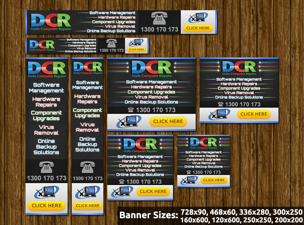 Diseño De Banner Publicitario por Levardos para Daily Computer Repairs | Diseño #3581087