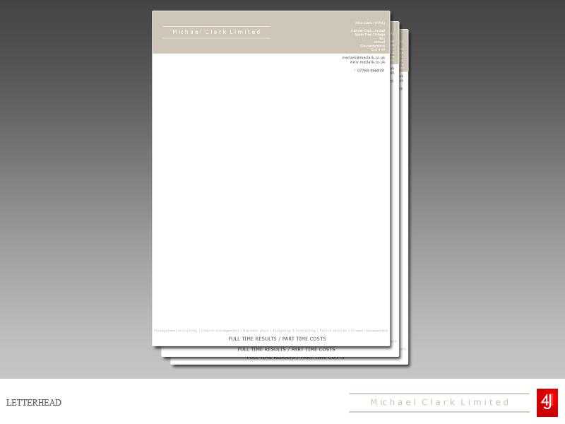 Stationery Design by Jason Farrell for Michael Clark Limited | Design #95503