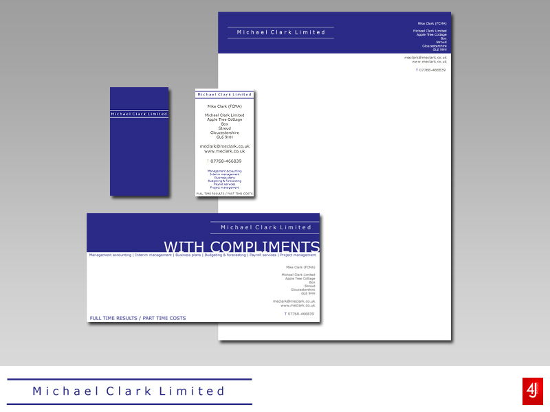 Schreibwaren-Design von Jason Farrell für Michael Clark Limited | Design #96494