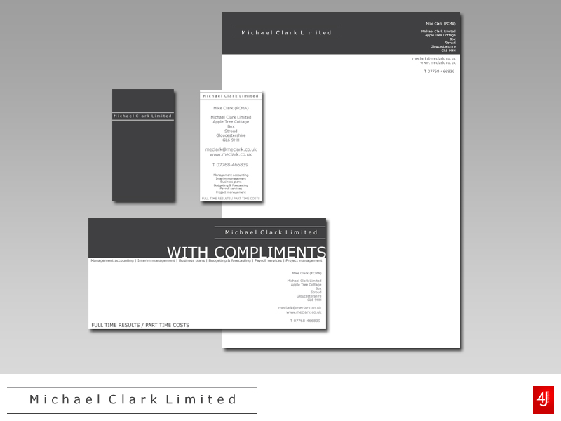 Schreibwaren-Design von Jason Farrell für Michael Clark Limited | Design #96495