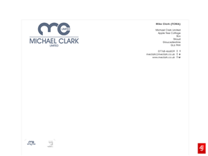 Stationery Design by Jason Farrell for Michael Clark Limited | Design: #99182