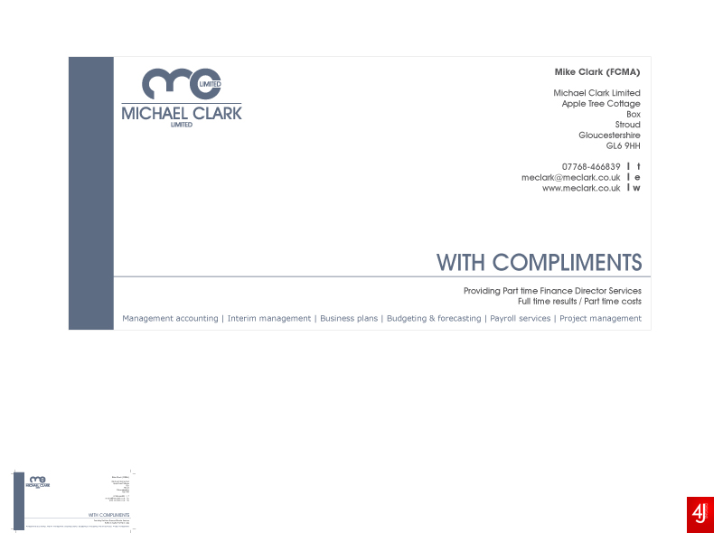 Schreibwaren-Design von Jason Farrell für Michael Clark Limited | Design #99184