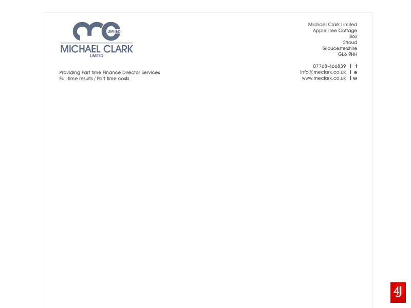 Schreibwaren-Design von Jason Farrell für Michael Clark Limited | Design #99281