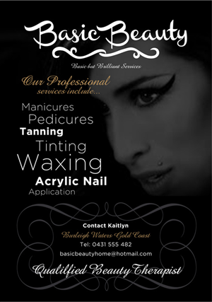 Flyer Design by Elaine Volker for Basic Beauty Gold Coast | Design #3601678