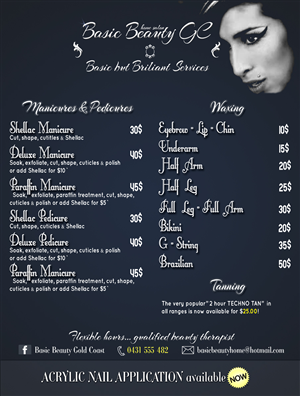 Flyer Design by Dannyslav for Basic Beauty Gold Coast | Design: #3597288