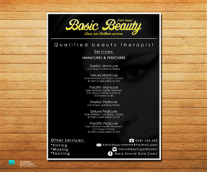 Flyer Design by Aurelio III for Basic Beauty Gold Coast | Design: #3614894