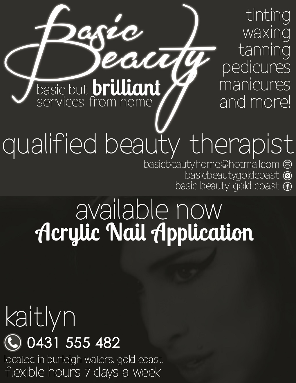 Flyer Design by katherinebishop for Basic Beauty Gold Coast | Design #3593209
