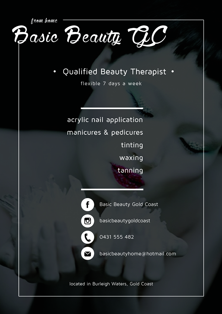Flyer Design by d.lite for Basic Beauty Gold Coast | Design #3590576