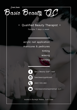 Flyer Design by d.lite for Basic Beauty Gold Coast | Design: #3590576