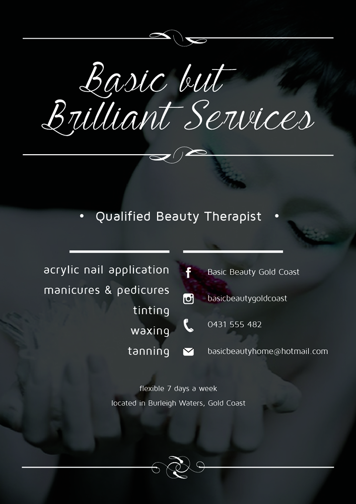 Flyer Design by d.lite for Basic Beauty Gold Coast | Design #3590595