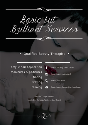 Flyer Design by d.lite for Basic Beauty Gold Coast | Design: #3590595