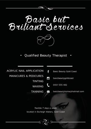 Flyer Design by d.lite for Basic Beauty Gold Coast | Design #3598657