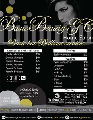 Flyer Design by Lightspeed Designs for Basic Beauty Gold Coast | Design #3599703