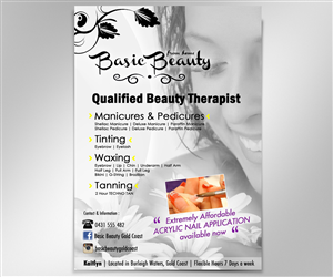 Flyer Design by Danny Augustinus, S.Des for Basic Beauty Gold Coast | Design: #3590617