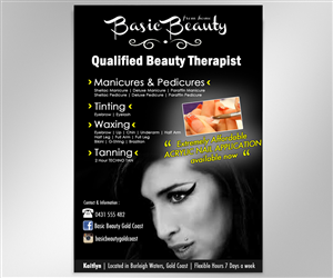 Flyer Design by Danny Augustinus, S.Des for Basic Beauty Gold Coast | Design: #3593200