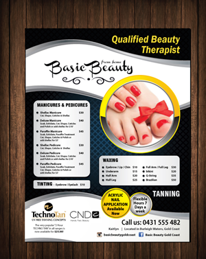 Flyer Design by meet007 for Basic Beauty Gold Coast | Design: #3600709