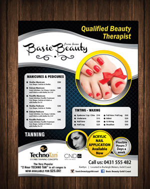 Flyer Design by meet007 for Basic Beauty Gold Coast | Design: #3615149