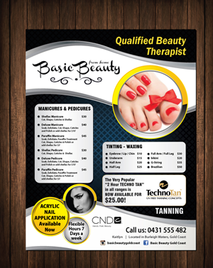Flyer Design by meet007 for Basic Beauty Gold Coast | Design: #3615154
