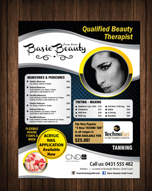 Flyer Design by meet007 for Basic Beauty Gold Coast | Design: #3615285