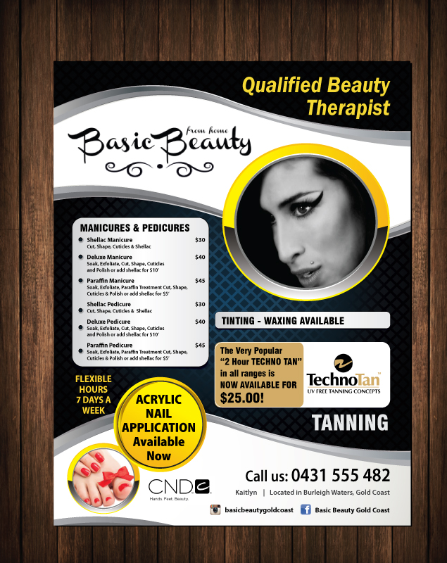 Flyer Design by meet007 for Basic Beauty Gold Coast | Design #3616866