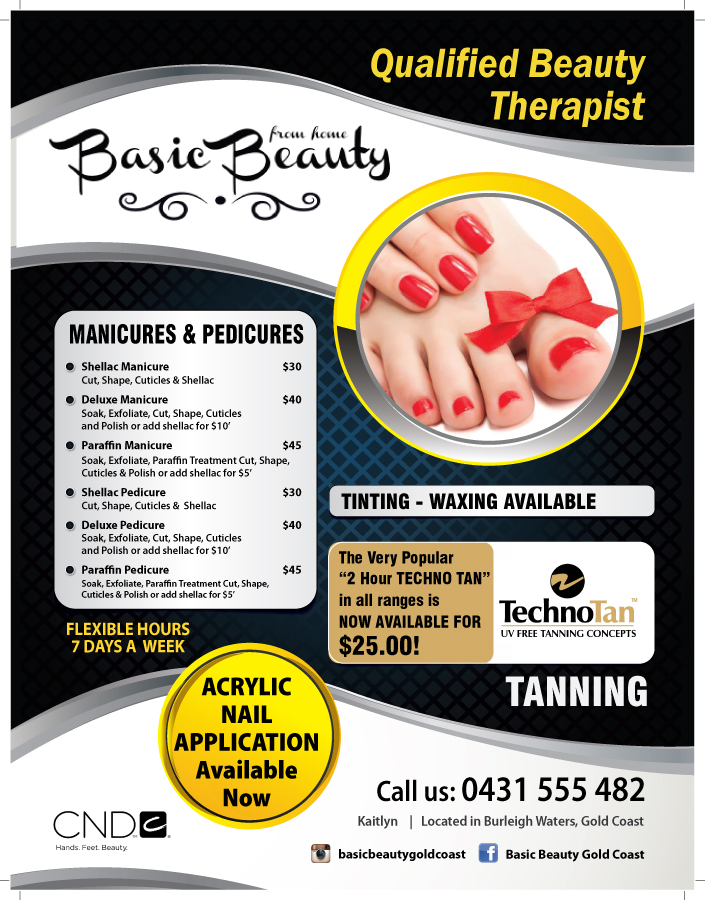 Flyer Design by meet007 for Basic Beauty Gold Coast | Design #3653078
