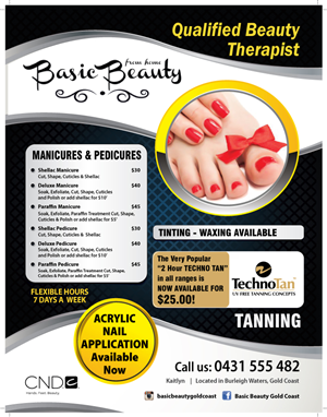 Flyer Design by meet007 for Basic Beauty Gold Coast | Design: #3653078