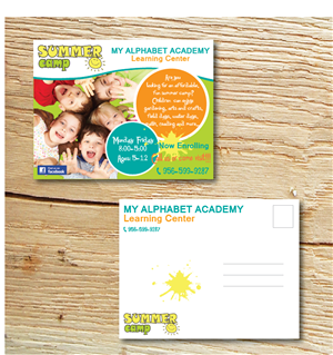 Postcard Design by alex989 for MY ALPHABET ACADEMY Learning Center | Design: #3593110