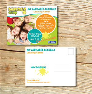 Postcard Design by alex989 for MY ALPHABET ACADEMY Learning Center | Design: #3601068