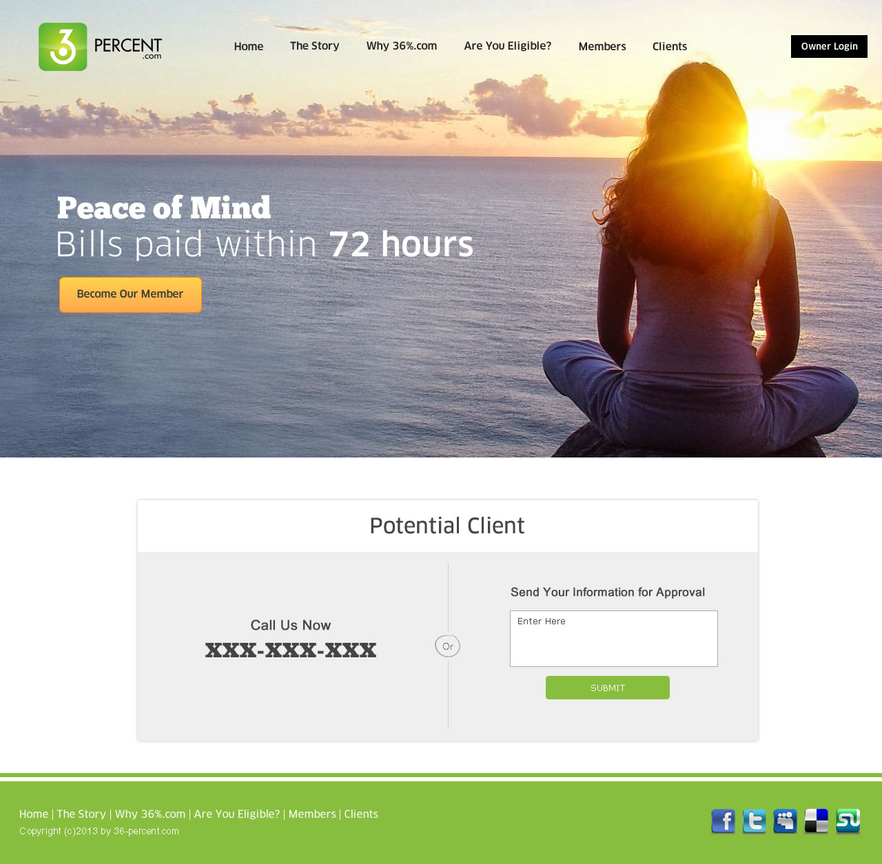 Web Design by DesignCreativity4you for 36-percent.com | Design #3639402