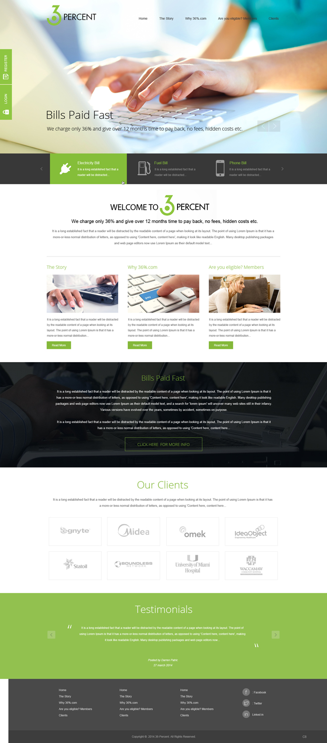 Web Design by pb for 36-percent.com | Design #3604234