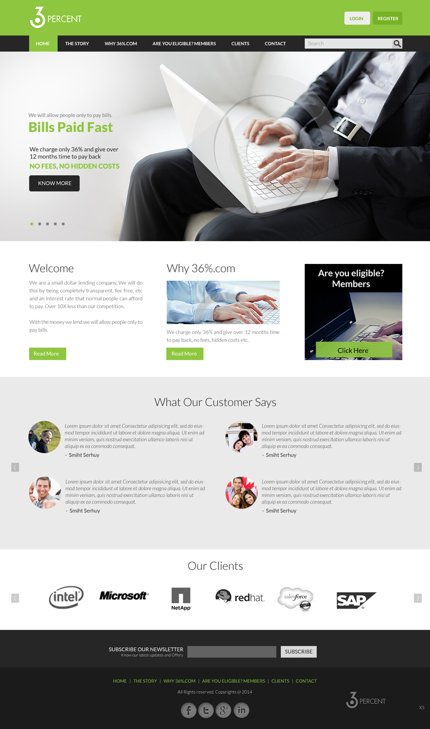 Web Design by pb for 36-percent.com | Design #3612692
