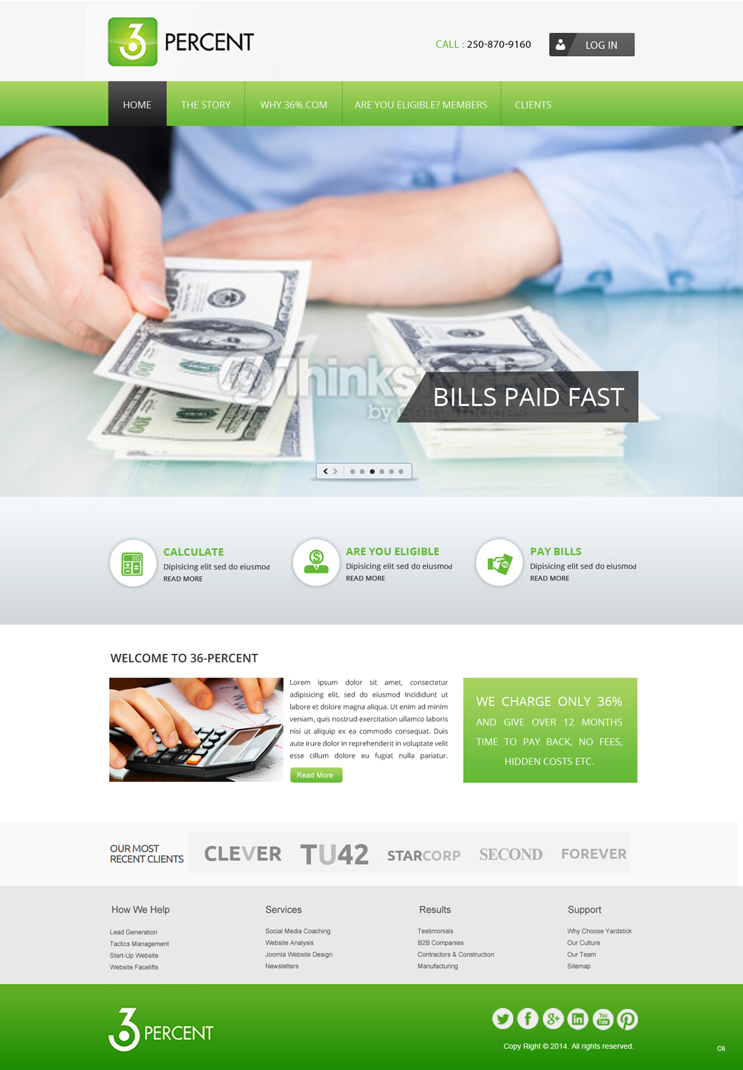 Web Design by pb for 36-percent.com | Design #3612693