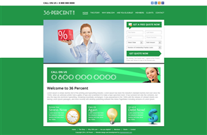 Web Design by Black Stallions Impressive Solutions for 36-percent.com | Design #3604578