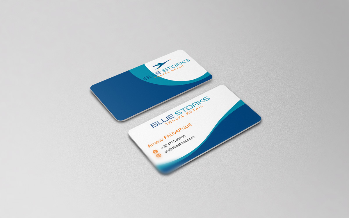Business Card Design by ika_iko for Blue Storks s.p.r.l. | Design #3615270