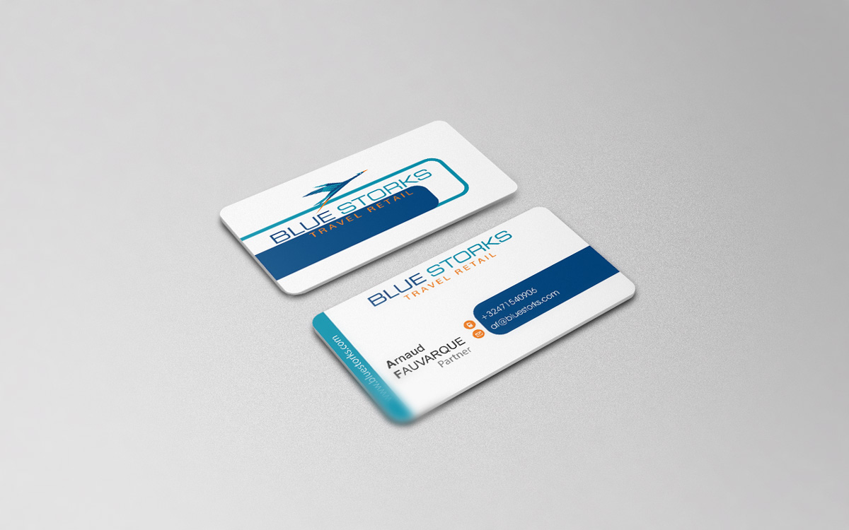 Business Card Design by ika_iko for Blue Storks s.p.r.l. | Design #3615487