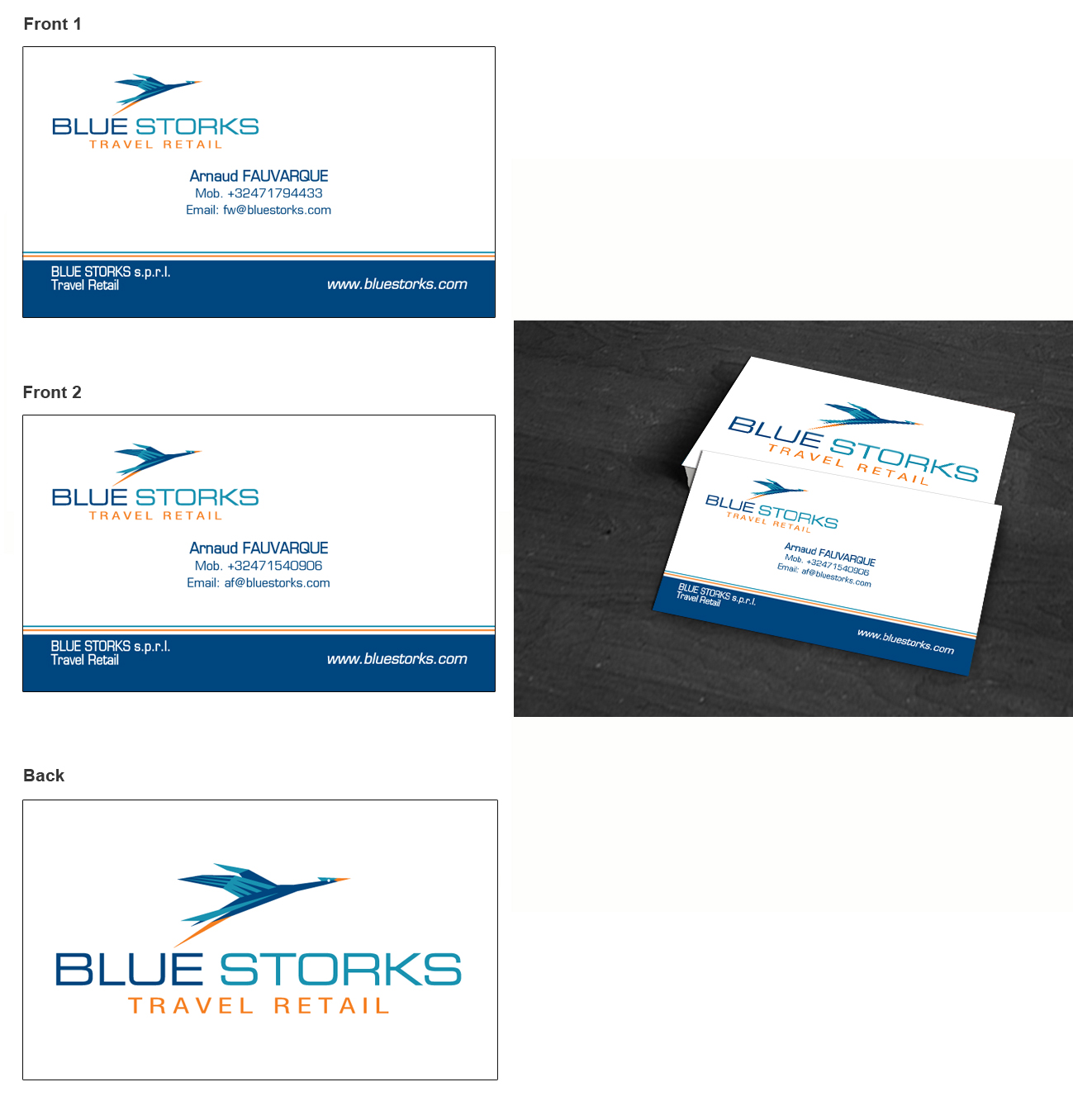 Business Card Design by Maden for Blue Storks s.p.r.l. | Design #3610938
