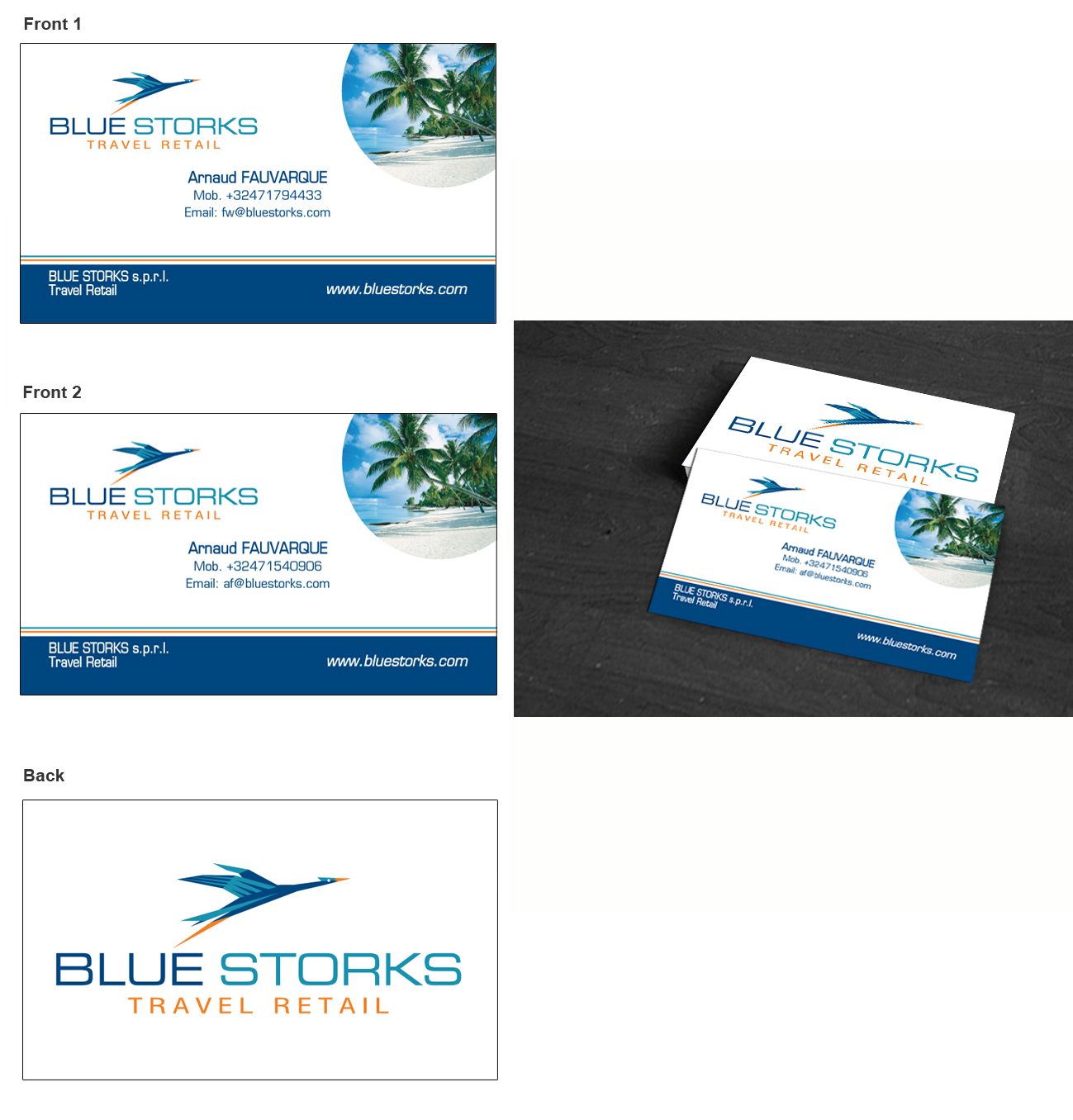 Diseño de Tarjeta de Presentación por Maden para Blue Storks s.p.r.l. | Diseño #3611001