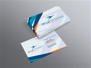 Business Card Design by diRtY.EMM for Blue Storks s.p.r.l. | Design: #3610994