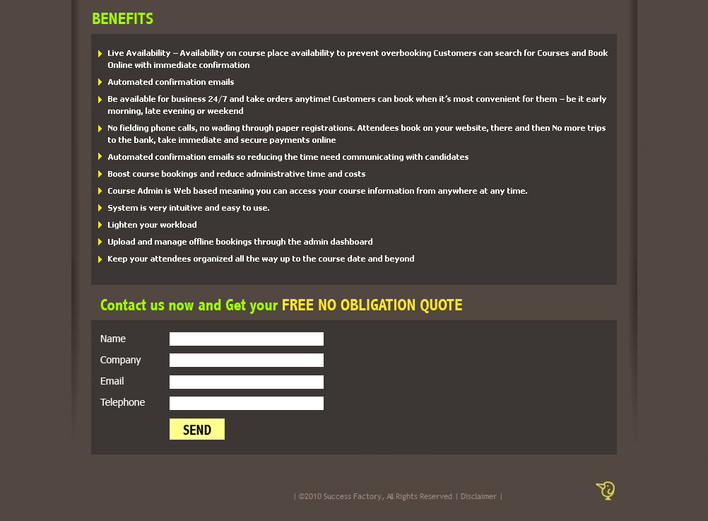Web Design by Expert Designer for Success Factory | Design #98443