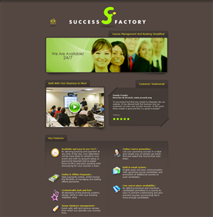 Web Design by DESIGNERS.dairy for Success Factory | Design #97346