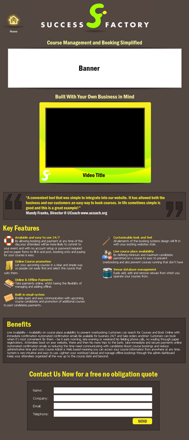 Web Design by designdruid for Success Factory | Design #95942